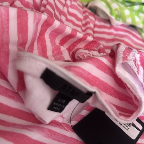 ATM Anthony Thomas Melilla Jersey Stripe Sleeveless Mini Dress French Rose - Picture 6 of 7